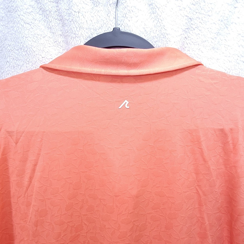 NWT REDVANLY Men's XXL‎ Coral Jacquard Polo Shirt Athletic Golf Luxury PUREPoly - Picture 7 of 12